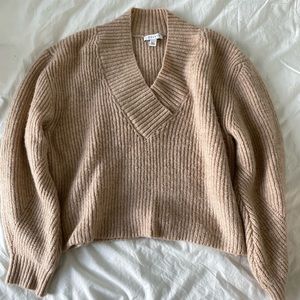 Topshop Rib V-Neck Sweater